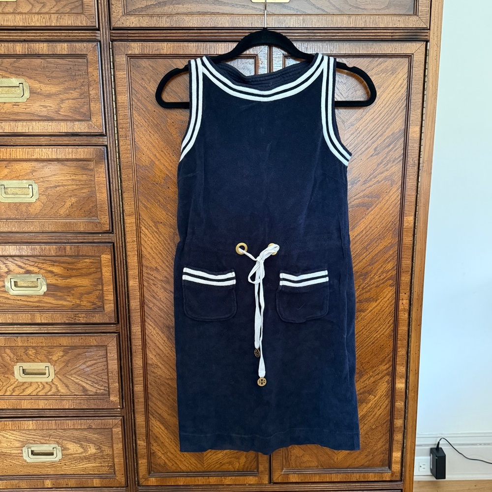 Tory Burch navy terry dress